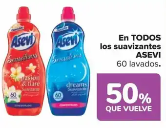 Carrefour EN TODOS los suavizantes ASEVI 60 lavados. oferta