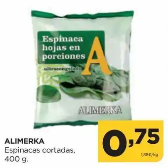 Alimerka Espinacas hojas en porciones alimerka oferta