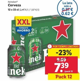 Lidl Cerveza heineken oferta
