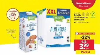 Lidl Bebida de almendras oferta