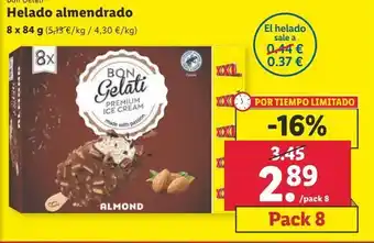 Lidl Helado de almendras oferta