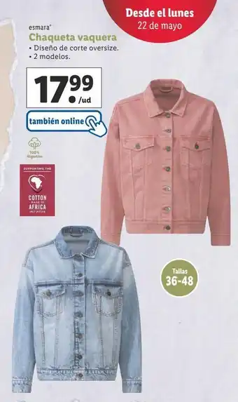 Chaqueta vaquera mujer esmara