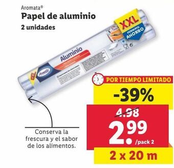 Lidl Papel de aluminio oferta