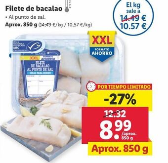 Lidl Filetes de bacalao oferta