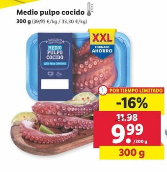 Lidl Pulpo cocido oferta