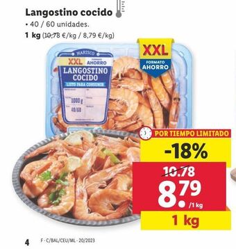 Lidl Langostinos cocidos oferta