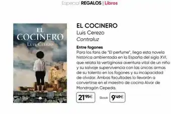 Fnac Especial regalos | libros el cocinero luis cerezo el cocinero luis cerezo contraluz entre fogones para los fans de el pe oferta