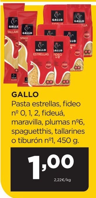 Alimerka Pasta gallo oferta