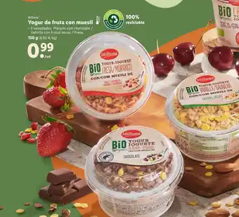 Lidl Milbona* Yogur de fruta con muesli oferta