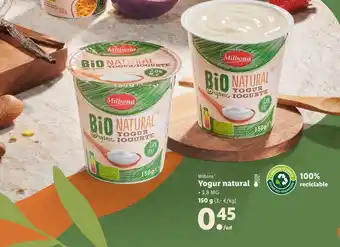 Lidl Milbona Yogur natural oferta