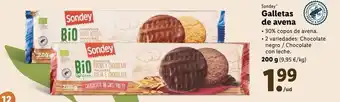 Lidl Sondey Galletas de avena oferta