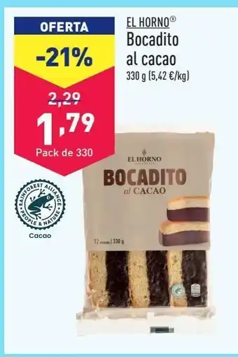 ALDI Bocaditos al cacao el horno oferta