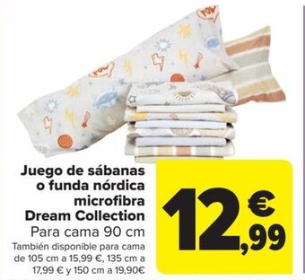 Carrefour Juego de sábanas o funda nórdica microfibra Dream Collection oferta