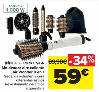 Carrefour Moldeador aire caliente Air Wonder 8 en 1 Seca, da volumen y crea diferentes estilos Revestimiento cerámica y queratina oferta