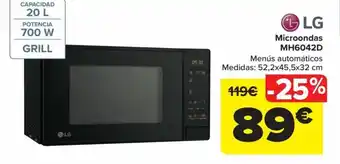 Carrefour Microondas MH6042D oferta