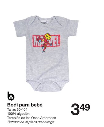 Zeeman Bodi para bebé oferta