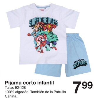 Zeeman Pijama corto infantil oferta