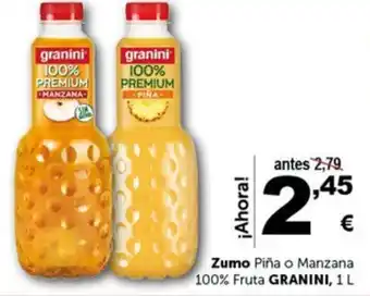 Masymas Zumo Piña o Manzana 100% Fruta GRANINI, 1 L oferta