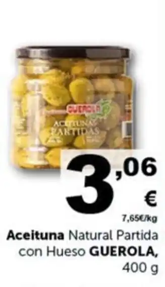 Masymas Aceituna Natural Partida con Hueso GUEROLA, 400 g oferta