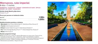Viajes El Corte Inglés Marruecos, ruta imperial oferta