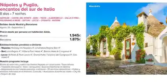 Viajes El Corte Inglés Nápoles y Puglia, encantos del sur de Italia oferta