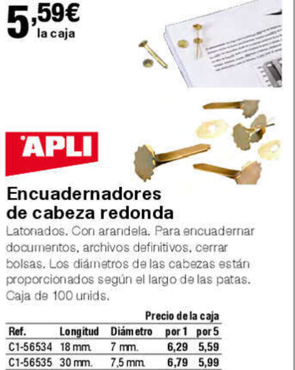 Staples Kalamazoo Encuadernadores de cabeza redonda oferta