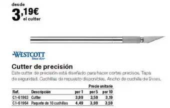 Staples Kalamazoo Cutter de precisión oferta
