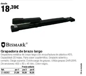 Staples Kalamazoo Grapadora metálica de brazo largo oferta