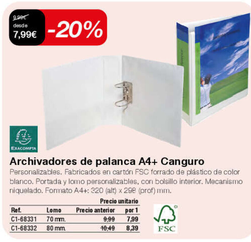 Staples Kalamazoo Archivadores de palanca A4+ Canguro oferta
