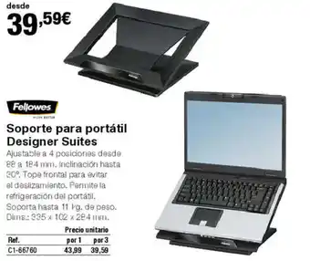 Staples Kalamazoo Soporte para portátil Designer Suites oferta