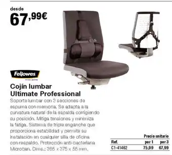Staples Kalamazoo Cojín lumbar Ultimate Professional oferta