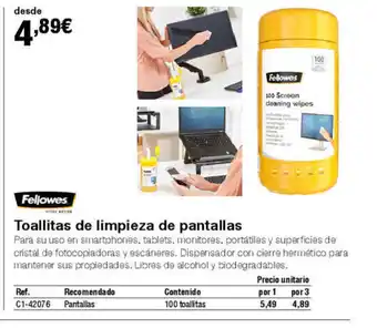 Staples Kalamazoo Toallitas de limpieza de pantallas oferta