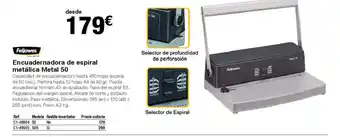 Staples Kalamazoo Encuadernadora de espiral metálica Metal 50 oferta