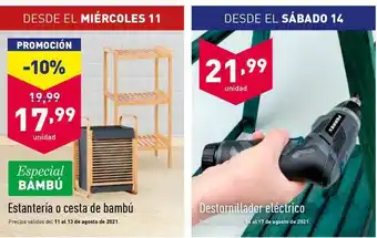 ALDI Estantería O Cesta De Bambú oferta