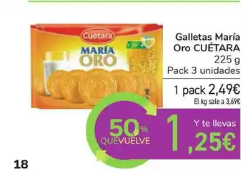 Carrefour Cuétara Galletas María Oro 225g oferta