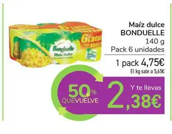Carrefour Bonduelle Maíz Dulce 140g oferta