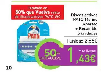 Carrefour Pato Discos Activos Marine Aparato + Recambio 6 unidades oferta