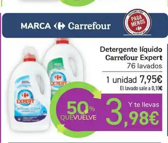 Carrefour Detergente Liquido Carrefour Expert 76 lavados oferta