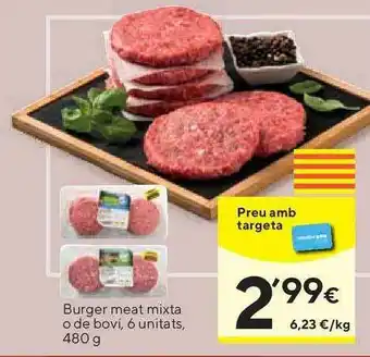 Caprabo Burger Meat Mixta O De Bovi 480g oferta