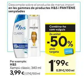 Caprabo H&s Xampú Clássic 340ml oferta