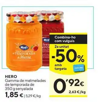 Caprabo Hero Gamma De Melmelades De Temporada Senyalada 350g oferta