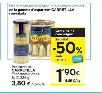 Caprabo Carretilla Espàrrecs Blancs 8/12, 325g oferta