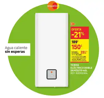 Leroy Merlin Termo Eléctrico Doble Depósito 40l oferta