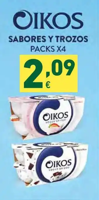 HiperDino Oikos Sabores Trozos pack x4 oferta