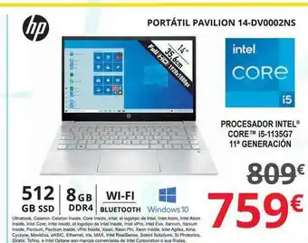 Dynos Informática Hp Portátil Pavilion 14-dv0002ns oferta
