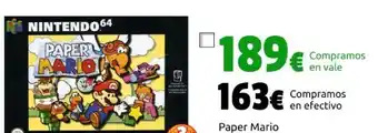 CeX Paper mario oferta