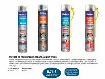Coinfer Quilosi teratan tejas 415936086-8 415936089-5 cánula pistola quilosa tejas espuma de poliuretano orbafoam pro tejas oferta
