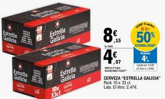 E.Leclerc CERVEZA "ESTRELLA GALICIA" oferta