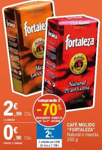 E.Leclerc CAFÉ MOLIDO "FORTALEZA" oferta