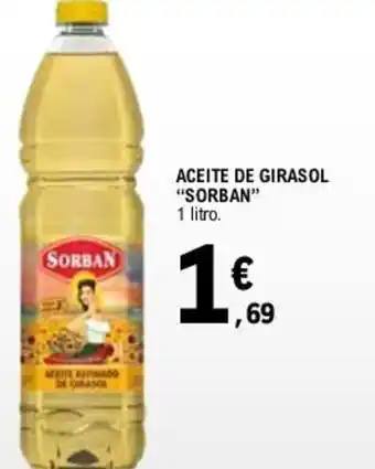E.Leclerc ACEITE DE GIRASOL "SORBAN" 1 litro. oferta